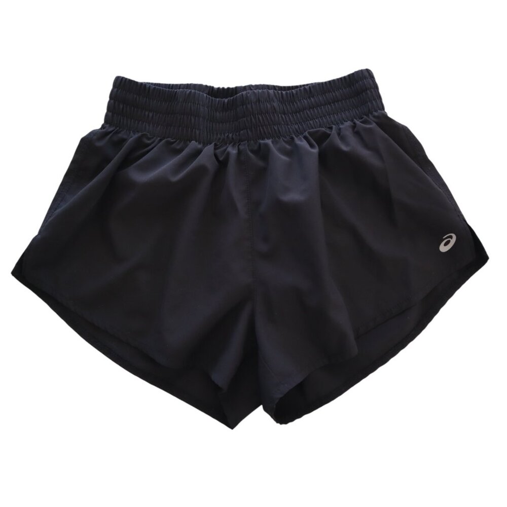 Asics Women's XS Black Running Shorts Built-In Brief Liner & Reflective Accents